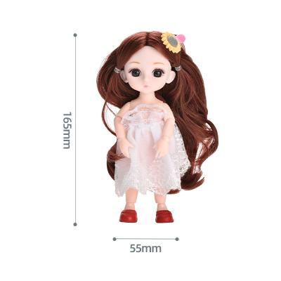 China Toy Most Cartoon 6 Inch Girl Doll Bathroom Play Dress Plastic Set Popular Game For Girls for sale