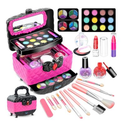 China Amazon Hot Items Kids Make Up Toy Washable Makeup Set Toys With Real Cosmetic Case For Little Girl Pretend Beauty And Play Birthday Gift for sale