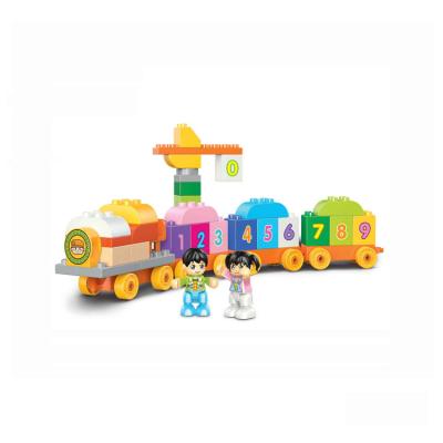 China Compatible with duplo most popular intelligence plastic toy train building block toys for sale