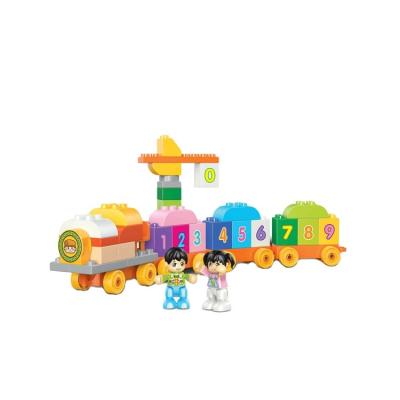 China With Model HPD Blok Baby Kids Toys Size Plastic Building Bricks Big Story Plastic Building Block Toy Train for sale