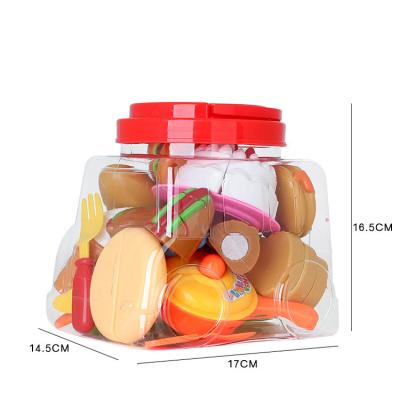 China Children Early Development and Education 38pcs Funny Kitchen Food Play Safety Toys Pizza Educational Toys Pretend Role Play Tools for sale