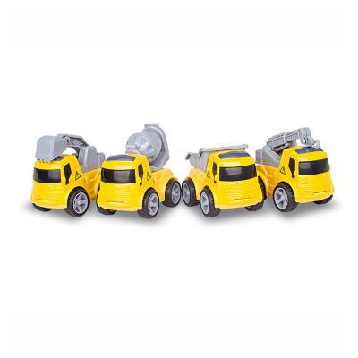 China Diecast Toy Kids Playing Mini Truck Alloy Cute Inertial Construction Car Die Cast Toy for sale