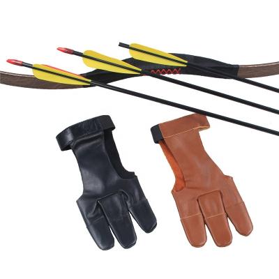 China Wholesale Custom Archery G Protector High Quality Love Soft Leather Protector Shooting G Love For Hunting Recurve Bow Hunting Finger Guard for sale