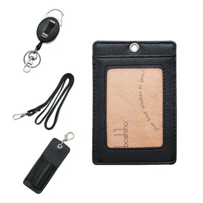 China RFID Blocking Protects Clear Custom Business Card Holder Credit Card Holder with Lanyard ID Badge Card Holder with Lanyard for sale