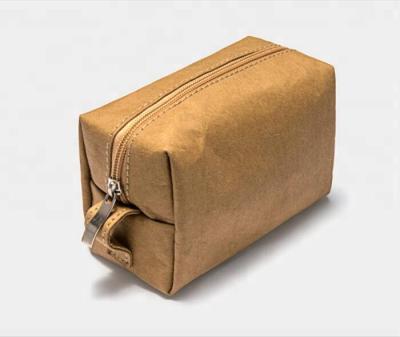 China New Natural Promotional Tote Paper Travel Cosmetic Bag for sale