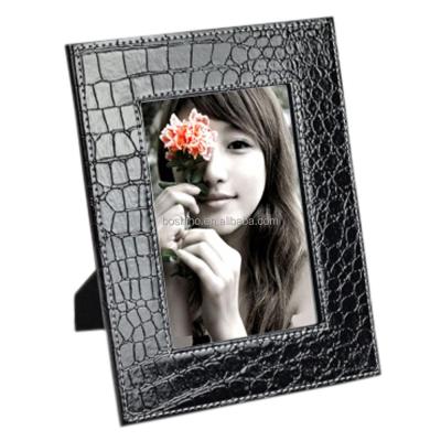 China Custom Boshiho Leather Crocodile PU Leather Photo Frame For 7