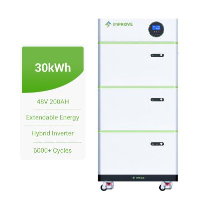 China Large Capacity Stackable Modular Battery Air Compressor 30kwh Solar Storage System 51.2V 5kwh 10kwh 15kwh 25kwh 20kwh 25kwh 48V 200ah for sale