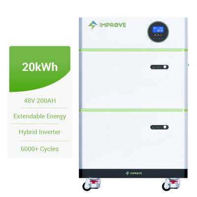 China Stackable Solar Air Compressor 51.2v 200ah 20kwh Module 10kwh 30kwh 48V 200ah LiFePO4 Home Energy Storage Stacked Battery With Inverters for sale