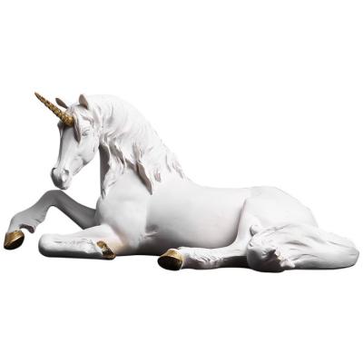 China Modern White Luxury Unicorn Resin Other Home Decoration Interior Decorations Wedding Party For Home Decor Nordic Living Room for sale