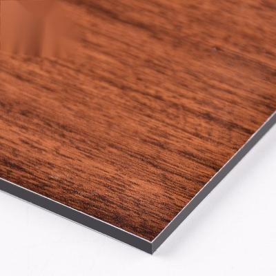 China Minimalist Shenzhen A2 4x8 Feet ACP Sheet Alucubond Alumetal Wood Texture Aluminum Composite Panel for sale