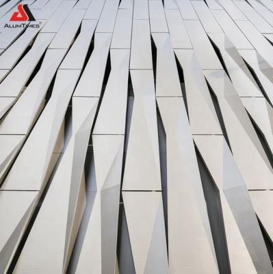 China Modern exterior powder coated exterior wall cladding for decoration shopping mall exterior facade aluminum single panel for sale