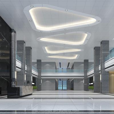 China Artistic Ceilings Snap-in Installation Aluminum Ceiling Panel Non Perforated Metal Clip-in Ceiling Tiles for sale