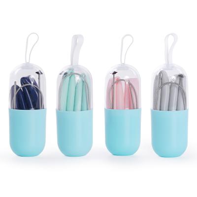 China 2019 Viable Wholesale Amazon Silicone Tender Curvy Straws Brush Reusable Straw Set for sale