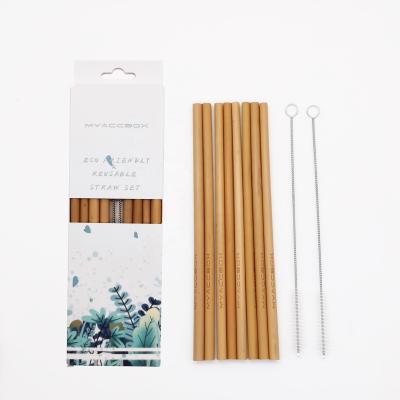 China Reusable Bamboo Biodegradable Eco Friendly Natural Organic Eco-Friendly Biodegradable Straw Set for sale