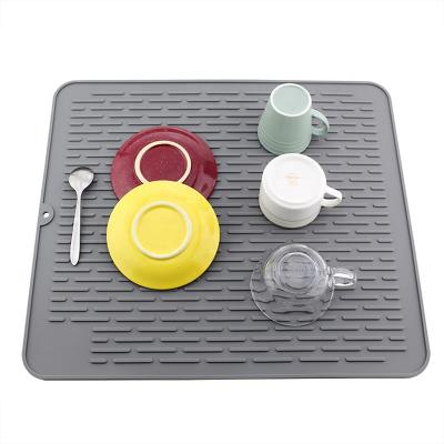 China Amazon Viable Tending Kitchen Dining Table Sink Tripod Silicone Heat Resistant Non-Slip Foldable Dish Drying Mat for sale