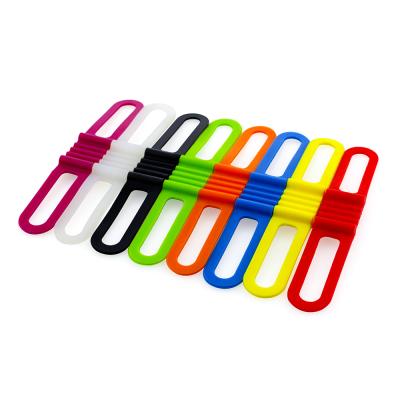 China Adjustable Multifunctional Goods Sports Mountain Bicycle Front Light Ties Silicone Bike Elastic Band for sale