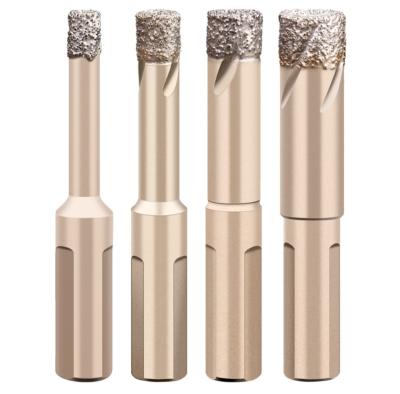 China Brazed Diamond Core Drill Bit For Glass Ceramic Tiles Marble And Granite for sale