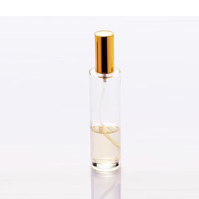 China 15m 30ml 50ml 100ml Cosmetic Bottle Hot Sales Adjust Flat Round Shape Spray Cosmetic Glass Perfume Bottle for sale