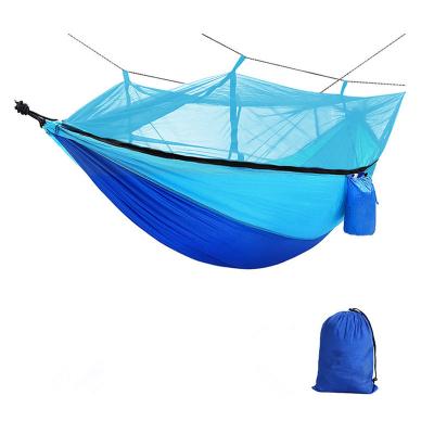 China Adult Outdoor With Anti-Rolling Mosquito Net Hammock Summer Double Hammock Adult Camping Field Over Mosquito Repellent Swing House for sale