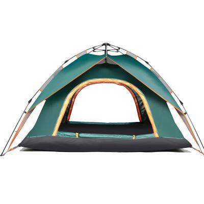 China Extended Type Tent Camping Supplies 3-4 Persons Automatic Gear Open Double Door Rainproof Outdoor Camping Tent for sale