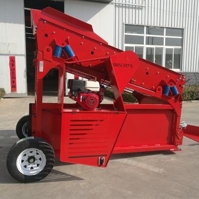 China Ore Topsoil Sieve Compost Sand Gravel Separator Compost Screen Soil Sifter Reusing Shaking Sifter Portable Screens for sale