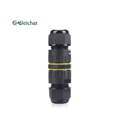 China Comp. elect. ; Outdoor LED Lighting IP68 2Pin 3 Pin Waterproof Connector Power Electrical Plastic Outdoor Wire LED Cable Connector for sale