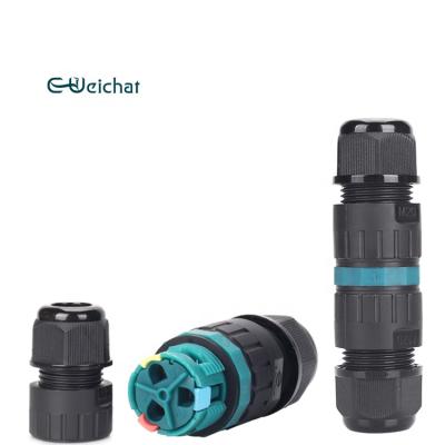 China Outdoor Lighting Quick Waterproof Connector 3 Terminal 24 Amp Electrical Cable Joiners Waterproof Connector for sale