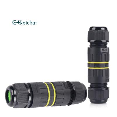 China Best Selling Cylindrical Waterproof Plastic Electronic Cable Connector M20 Sleeve Power Cable Ip68 Wire Connector for sale