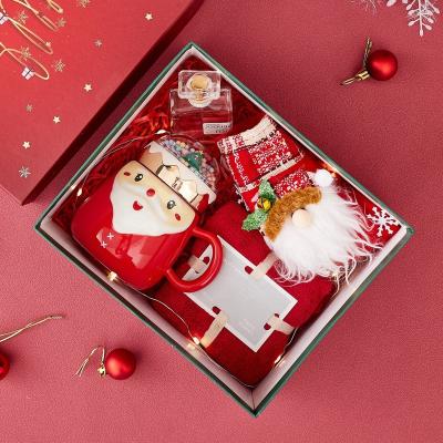 China 2022 Viable Santa Claus Ceramic Mug Custom Logo Border For Christmas New Year Promotion Souvenir Gift for sale