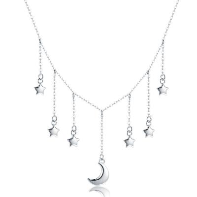 China Simple Hot Month Style Fashion Necklace S925 Sterling Silver Necklace With Elegant Star Charm for sale