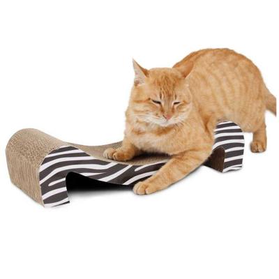 China Professional Manufacturer Wholesale Custom Cardboard Curve Design Cat Scratching Board Good Quality for sale