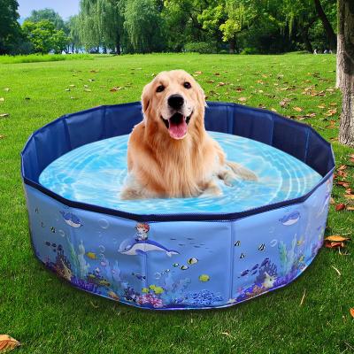 China Manufacturer Wholesale Foldable Dog Viable Pet Pool Float Paddling Pool Dog Foldable Pet Bath Pool for sale