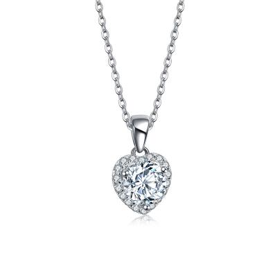 China Hot Selling Personalized Custom Made Moissanite Pendant CLASSIC 925 Sterling Silver Jewelry Women Necklace for sale