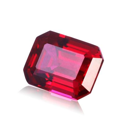 China Top Quality Multi Color Play Or Side Cut Emerald Cut Rubies Gems Fire Lab Created Real Ruby Stone For Jewelery for sale