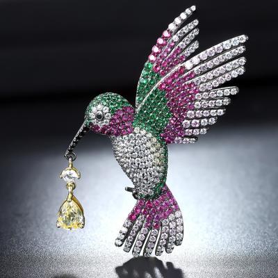 China ANSTER Brooches Clothing Accessories Scarf Jewelry Cute Bird Brooch Custom Animal Pin for sale