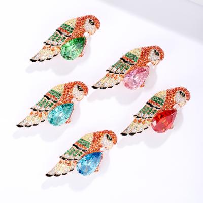 China Unisex Animal Shape Bird Brooch Pin For Clothing Handbag Jackets Hat Jewelry Accessories Lead Free for sale