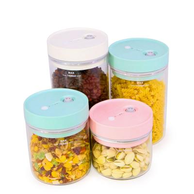 China Freshness Preservation Factory OEM ODM Round High Borosilicate Food Storage Container Set With Vacuum Pump for sale