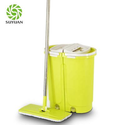 China Sustainable New Style Rectangle Sticks Stainless Steel Floor Cleaning Microfiber Mop for sale