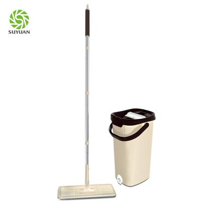 China 2020 Sustainable Newcomer SUYUAN House Cleaning Flat Mop With 2 Refill Mop Cleaning for sale