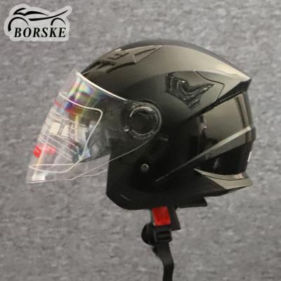 China Vintage Motorcycle Helmet ABS Motorcycle Helmet Wholesale Shiny Black DOT for sale