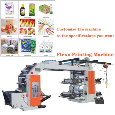 China Printing shops 6 color flexo printer for paper bag, non woven flexo printer for sale