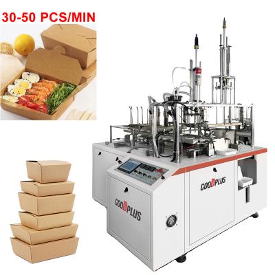 China Industry Single And Double Upright Automatic Hot Packing Box Lunch Box Takeaway Food Container Making Machine for sale