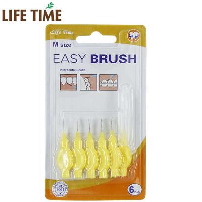 China Teeth Cleaning Wider Handle Interdental Brush Colorful Interdental Cleaning Factory for sale