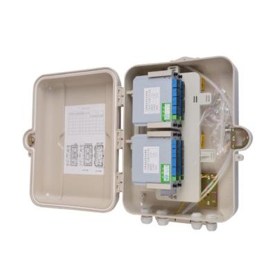 China FTTH Plastic 32 Core Terminal Box With SC PLC Splitter Terminal Box For Outdoor for sale