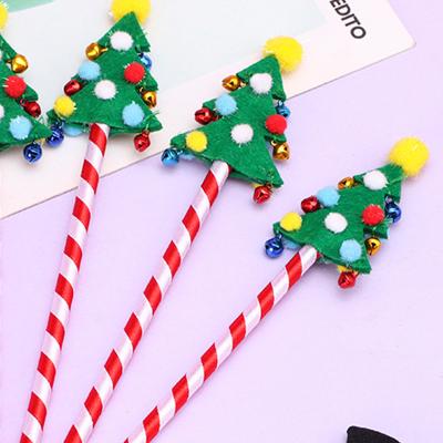 China 100% Eco-friendly Hot Sale Christmas Tree Pen Students School Christmas Bell Tree Ballpoint Pens for sale