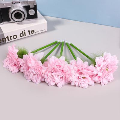 China 100% Plant Rose Flower Pens Pen Simulated Flower Gift Pen Eco-friendly Creative Peony Advanced Stationery for sale