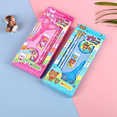 China 100% Wholesale 5 PCs Eco-friendly/Set Animal Pencil Earser Cartoon Stationery Set Children Gift School Gift Price for sale