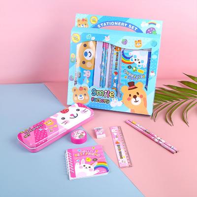 China 100% Wholesale Popular Eco-Friendly Customized Eco-Friendly Kawaii Pencil Kids Stationery Sets For Gift Ideas Notebook Gift Box for sale