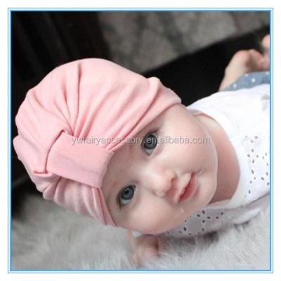 China New Arrival Cotton+spandex Baby Hair Accessories Cotton Baby Hat Stretchy Baby Turban Hat for sale