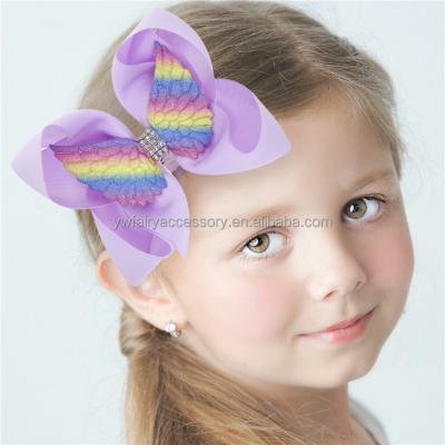 China Latest ribbon kids hair cut cute angel hair bows 6